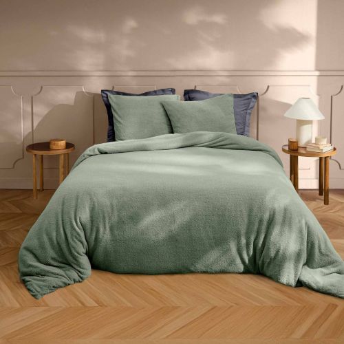 Parure de lit bouclette doux et agréable helena cèdre 240x220 cm Douceur d'Intérieur