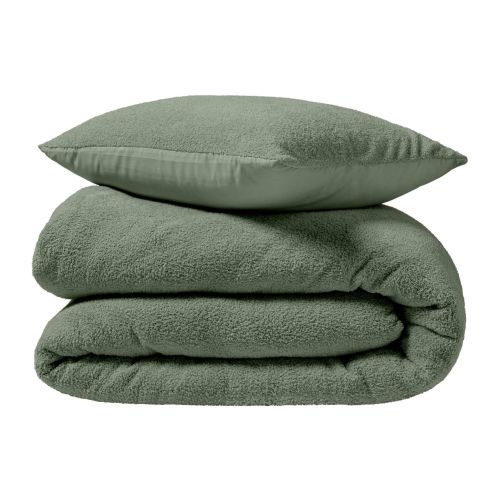 Parure de lit bouclette doux et agréable helena cèdre 240x220 cm Douceur d'Intérieur