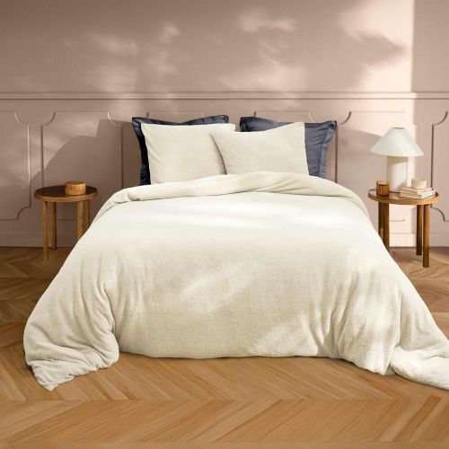 Parure de lit bouclette doux et agréable helena naturel 240x220 cm Douceur d'Intérieur