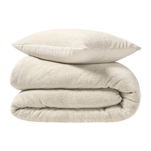 Parure de lit bouclette doux et agréable helena naturel 240x220 cm Douceur d'Intérieur