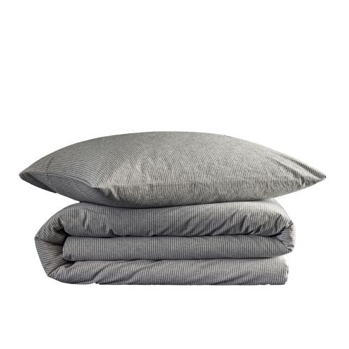 Ensemble complet parure 140x200 Eden comprenant la housse de couette et les taies d'oreiller sur fond blanc
