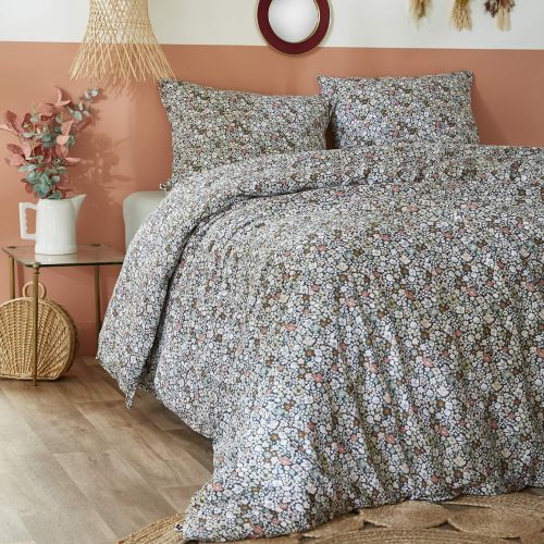 Parure de lit coton imprimé floral