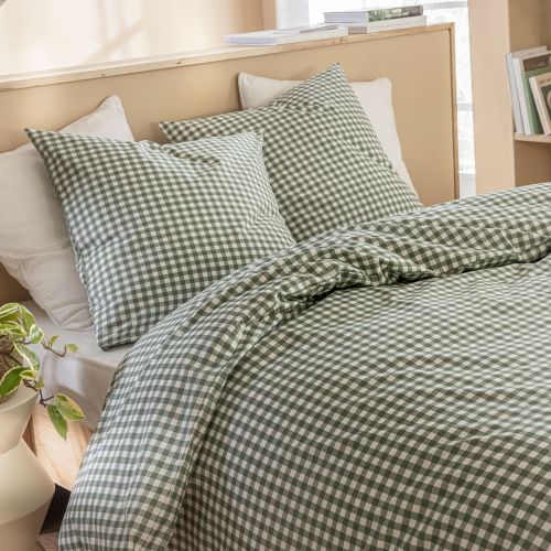 Parure de lit Vichy 260x240 Vert