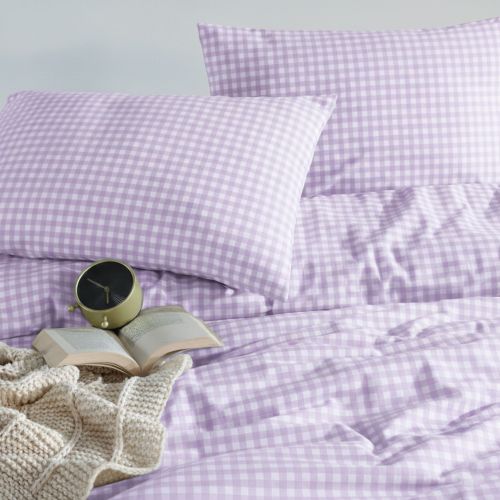Parure de lit Vichy 140x200 Violet