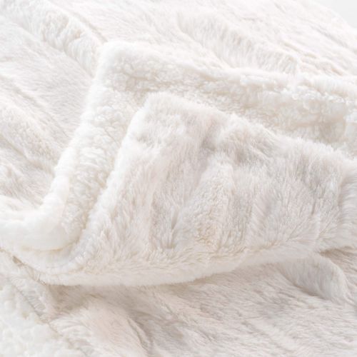 Plaid imitation fourrure/sherpa Foxy 125x150