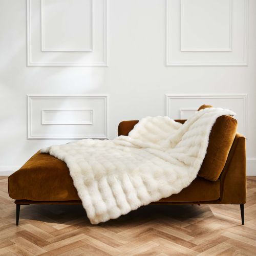 Plaid imitation fourrure polaire 125x150 cm
