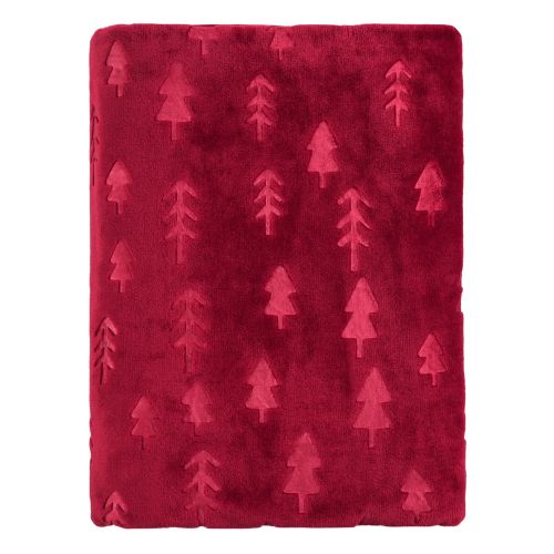 Plaid polaire pin rouge 