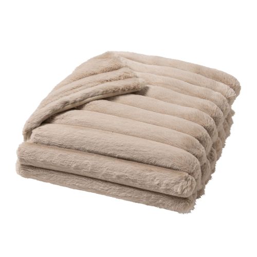 Plaid chaud relief fourrure Boudoir Douceur d'Intérieur marron
