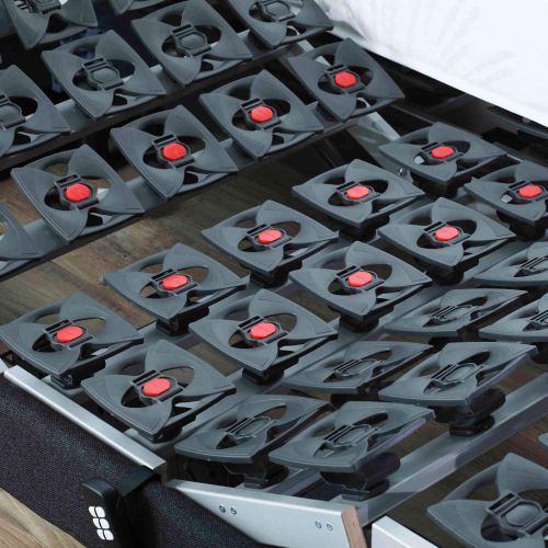 Sommier électrique de relaxation tout plots tissu anthracite 80x200