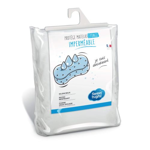 Protège matelas bouclette imperméable micro respirant encart