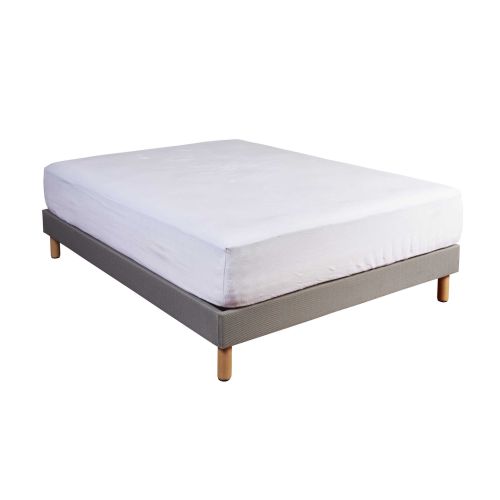 Protège matelas molleton 100% coton - bonnet 50 cm 80x200