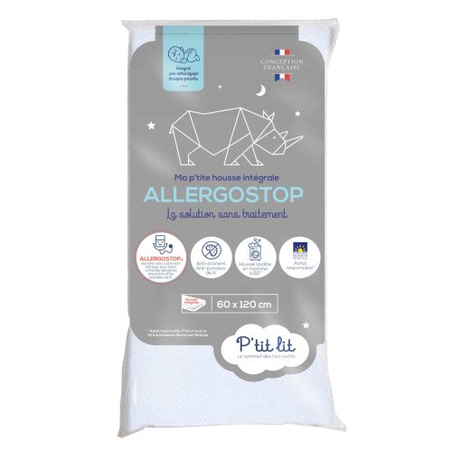 Protège matelas bébé Allergostop sans traitement 60x120 cm