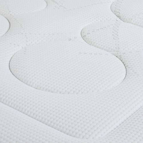 Ensemble matelas ressorts et mémoire de forme, sommier, pieds, couette et oreiller Rêve 600 - SOMEO 180x200