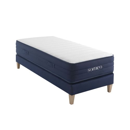 Ensemble matelas ressorts, latex et mémoire de forme, sommier et pieds Rêve 700 - SOMEO