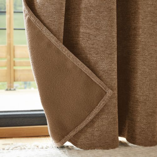 Rideau 140x260 galon fronceur occultant polaire camel Terre de Nuit zoom