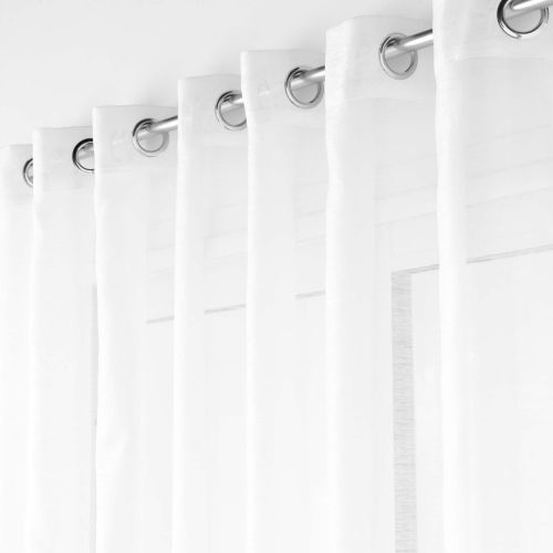 Voilage à oeillets Lissea blanc 400x240 cm