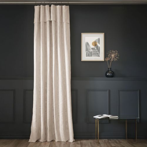 Rideau tamisant en coton 140x170 ardoise Sixtine Terre de Nuit ambiance 