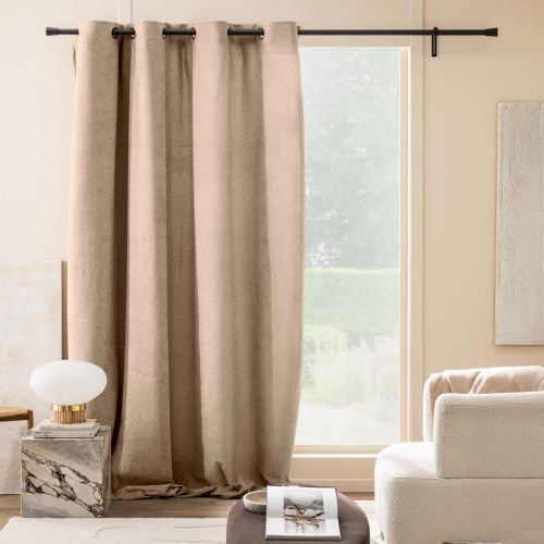 Rideau obscurcissant sable bouclette 140x260 