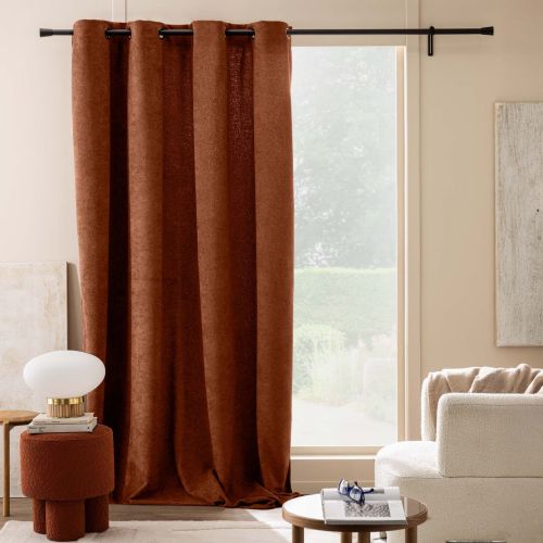 Grand rideau obscurcissant terracotta 140x260 cm