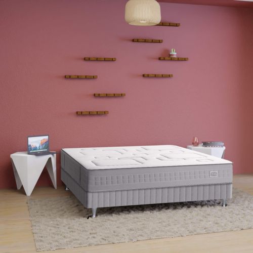 Matelas Simmons 580 ressorts ensachés SW3 140x190 (présenté en ambiance)