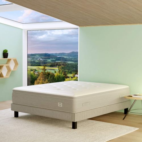 Ensemble Sommier Et Matelas Ferme Simmons – Blanc – Taille Standard 190 Cm