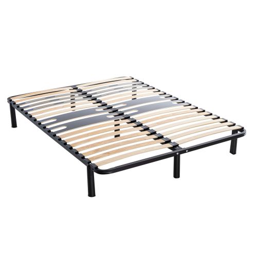 Sommier cadre à lattes métal en kit 5 zones morphologiques - SOMEO