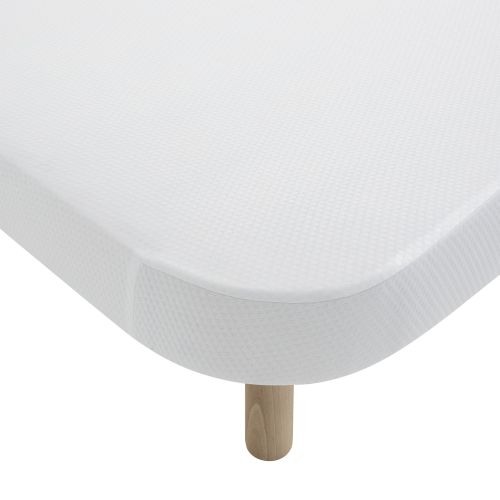 Sommier demi-corbeille tapissier blanc 13 cm Lune - SOMEO 140x200