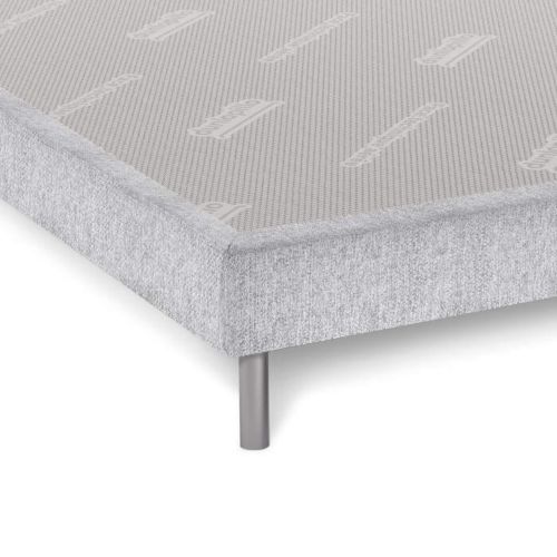 Sommier Dunlopillo Bellini gris 15 cm avec pieds 120x190