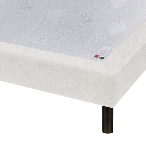 Sommier Epeda confort ferme chenillé lin 15 cm NATURE 160x190