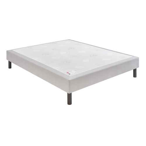 Ensemble Epeda matelas ressorts ensachés, cachemire et soie Le Majestueux, sommier Nature confort médium et pieds