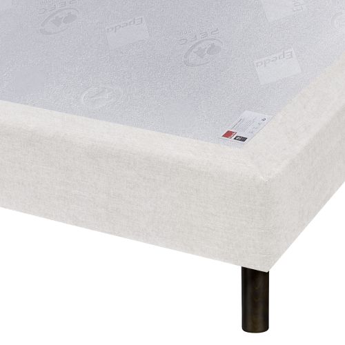 Sommier Epeda confort médium chenillé lin 18 cm NATURE 160x190