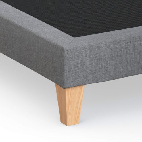 Sommier déco tapissier gris orage - SOMEO