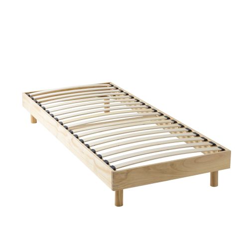 Sommier kit en bois massif naturel 90x190