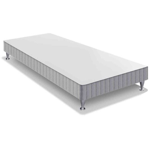 Sommier Simmons à Lattes Recouvertes D35V + Pieds 140x190 (fond blanc)
