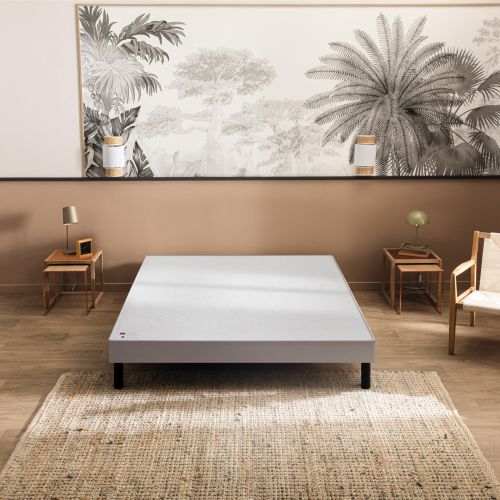 Sommier tapissier à lattes recouvertes + pieds - Escale Ferme - 160x200