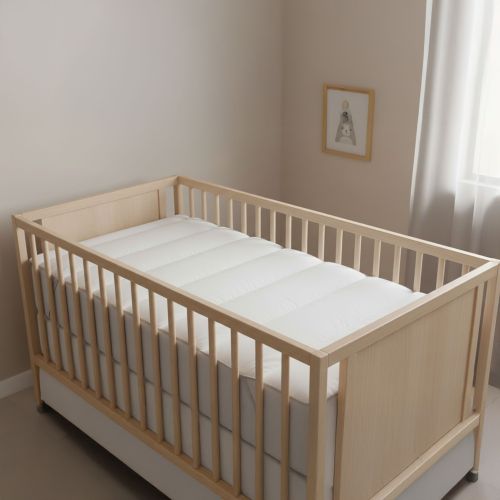 Surmatelas bébé doux et matelassé avec piqûres en lignes, adapté pour lit bébé