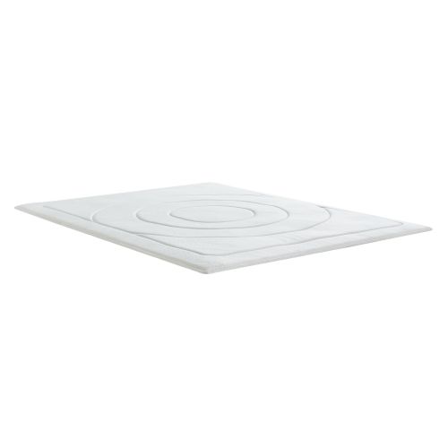 Surmatelas 140x190 mémoire de forme confort médium Memosoft Bultex sur fond blanc