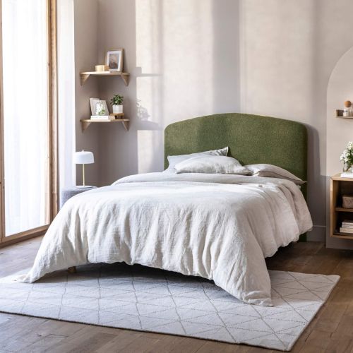 Tête de lit déco bouclette 190 cm kaki