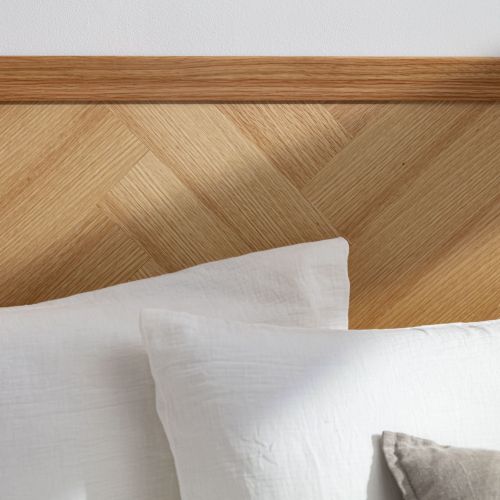 Tête de lit marqueterie en bois massif naturel - Terre de Nuit