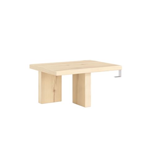 table de chevet JAPAN bois clair sur fond blanc avec crochet côté droit 