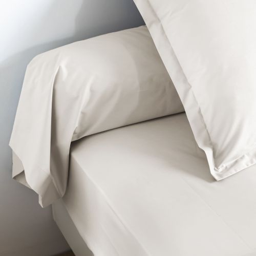 Taie de traversin coton percale Meringue 90 cm - SOMEO 
