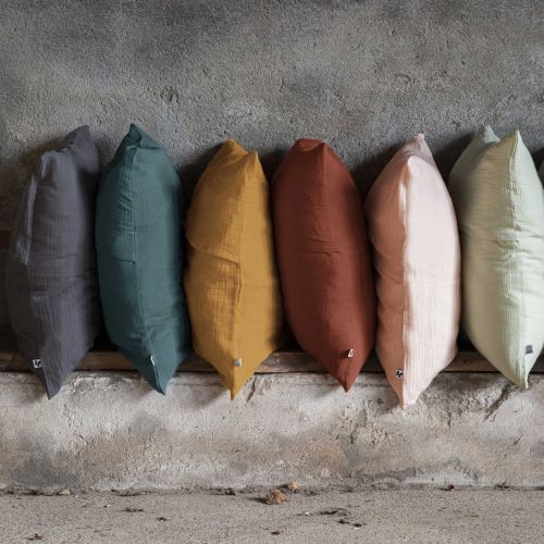 Taie d'oreiller double gaze de coton