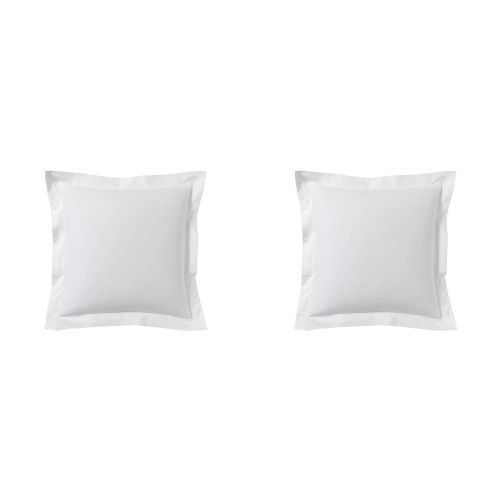 t de 2 taies d'oreillers blanc 100% coton biologique 65x65