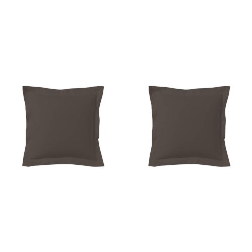 Lot de 2 taies d'oreillers zinc 100% coton 65x65 cm