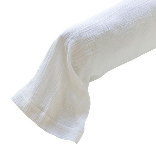 Taie de traversin 100% gaze de coton blanc Terre de Nuit NOA ambiance