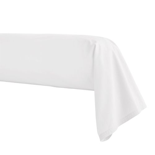 Taie de traversin percale blanche