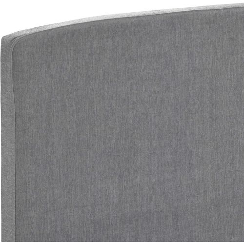 Tête de lit déco galbée chenillé gris cendré - Epeda