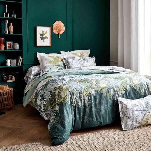 Parure de lit percale Trinidad mousson 140x200 cm - Tradilinge