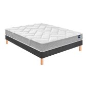 Ensemble matelas Bultex primo, sommier Vigoroso et pieds Back To Basics