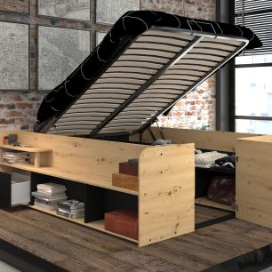 Lit coffre avec rangements 